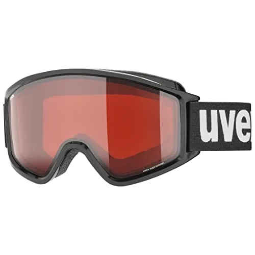 70% DESCUENTO uvex g.gl 3000 LGL, gafas de esquí unisex, con mejora del contraste, campo visual ampliado antivaho, black/lasergold lite rose, one size