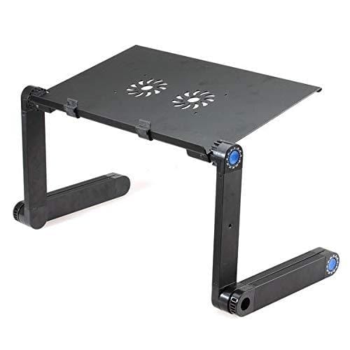 Soporte de Cama con Ventilador para Ordenador Samsung Mesa Ajustable Plegable sofá (Negro)