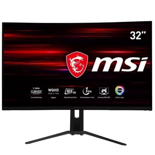 DESCUENTAZO 57% DESCUENTO MSI Optix MAG322CQR Monitor de 31.5″ WQHD 165 Hz (2560 x 1440 Pixeles, ratio 16:9, 1 ms de repuesta, AMD FreeSync) negro, compatible con consolas
