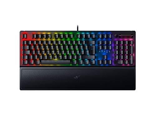 OFERTÓN SUPREMO 79% DESCUENTO Razer BlackWidow V3 (Green Switch) – Teclado Gaming con interruptores mecánicos (táctil y Clic, Teclas ABS, Teclas Multimedia, iluminación RGB Chroma) QWERTZ | disposición DE, Negro