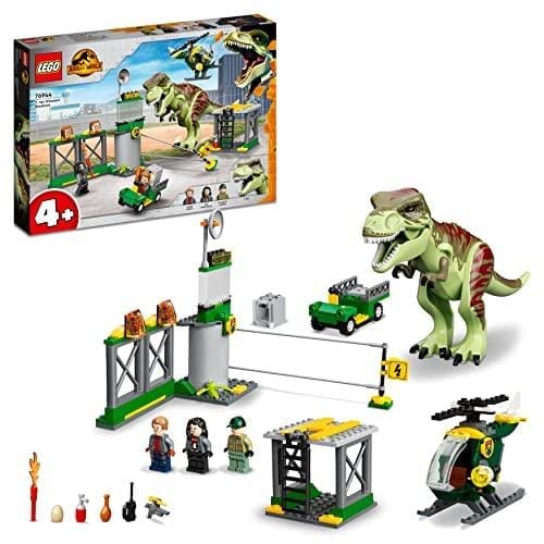 BUENA OFERTA 21% DESCUENTO LEGO 76944 Jurassic World Fuga del Dinosaurio T Rex, Dino, Coche y Helicóptero de Juguete para Niños de 4 Años o Más, Figura de Animal y 3 Minifiguras Inc. Owen Grady y Zia Rodríguez, Idea de Regalo