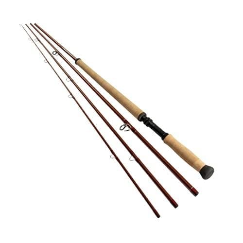 SNOWBEE Caña de Pescar clásica salmón Spey 13 pies, Caña de Pescar río Spey Responsable y crujiente pequeña a Mediana, marrón, 4 m