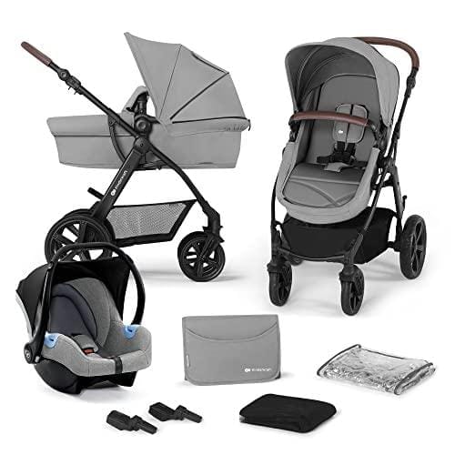 BUENA OFERTA 26% DESCUENTO kk Kinderkraft MOOV CT Carrito bebé 3 en 1, cochecito bebé 3 piezas hasta 26 kg, Sistema de viaje con Silla coche adaptateurs moustiquaire protector de lluvia cubrepiernas bolsa, Gris