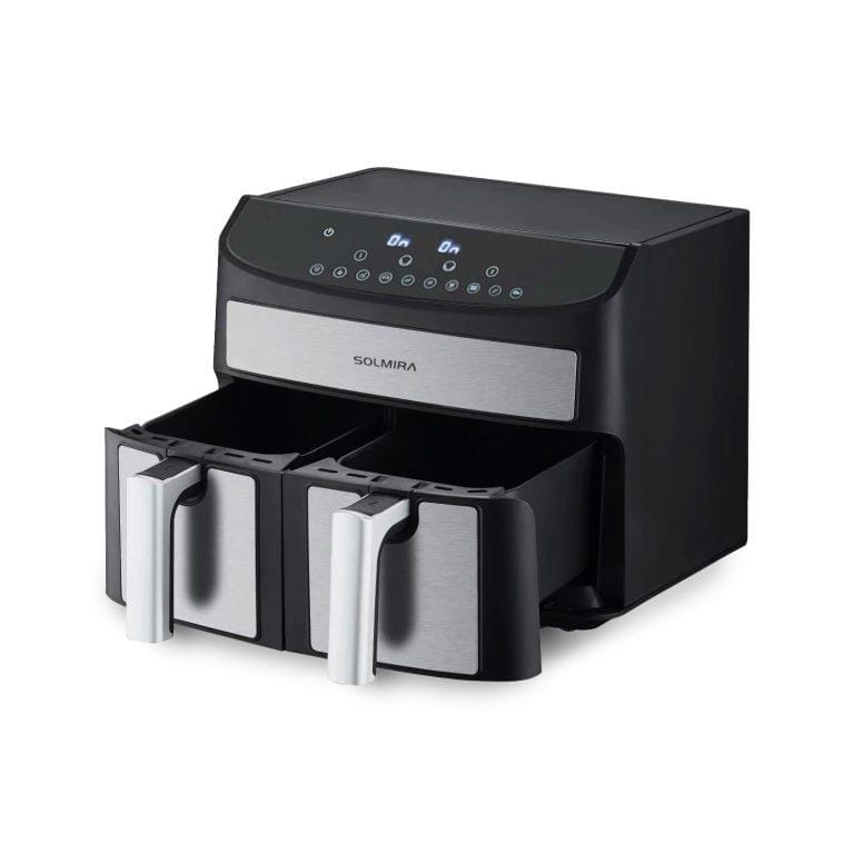 SOLMIRA® Freidora de Aire sin Aceite, Doble, Gran Capacidad 8L, 1700W, Certificado CE y RoHS | Miravia