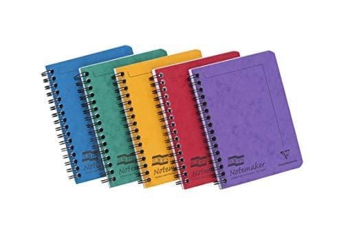 DESCUENTAZO 55% DESCUENTO Clairefontaine 482/1138Z Un lot de 10 carnets à spirale Notemaker Europa 120 pages détachables 10,5×14,8 cm 90g lignées, couvertures en carte lustrée couleurs assorties