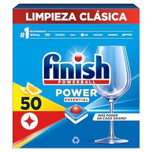 Finish Powerball Power Essential Pastillas para el pavavajillas Limón 50 pastillas