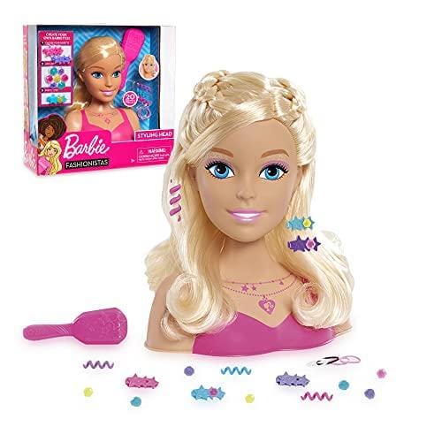 DESCUENTAZO 50% DESCUENTO Famosa Busto Barbie Básico Fashionistas, incluye 20 accesorios (BAR28000)