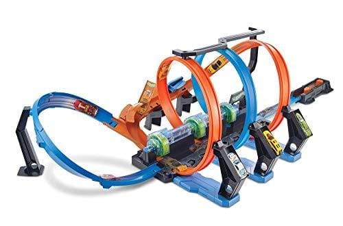 DESCUENTAZO 51% DESCUENTO Hot Wheels Triple Looping, pista de coches de juguete (Mattel FTB65)