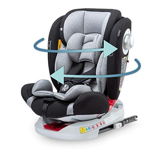 BUENA OFERTA 22% DESCUENTO Babify Onboard Silla de Coche para Bebés y Niños, 0 Meses 12 Años, Ajustable 360, Asiento Portátil y Seguro, Silla Cómoda y Acolchada.