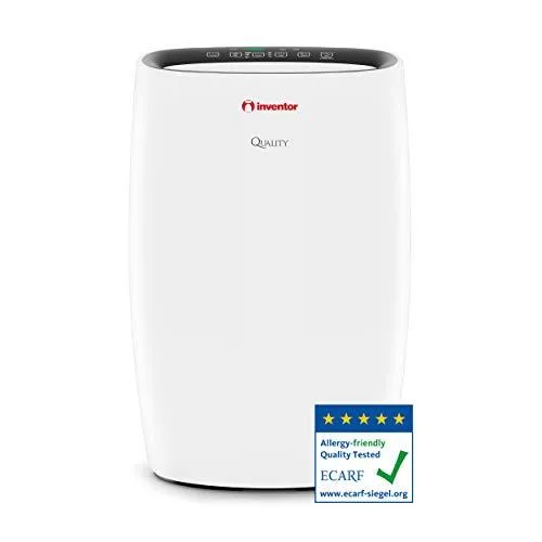 Inventor Quality QLT 300, Purificador de Aire Silencioso con Filtro HEPA e Ionizador para combatir bacterias y virus, CADR de 300 m³/h, ideal para áreas hasta 45m² (RAEE N° ES6988)