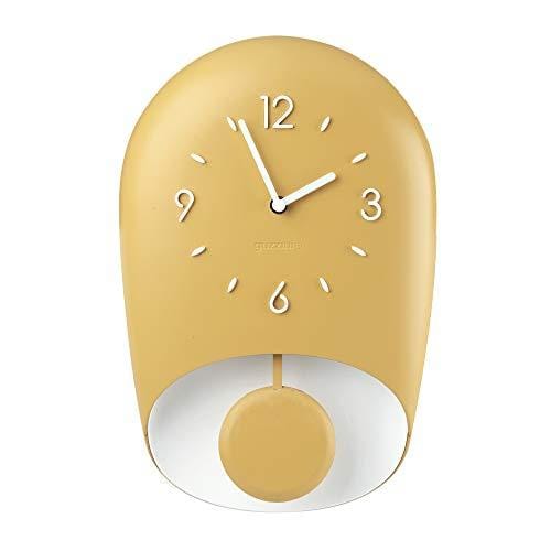 Guzzini Bell Home Reloj de pared con péndulo (acrilonitrilo butadieno estireno), color amarillo