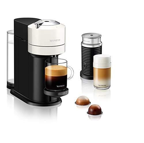 OFERTÓN SUPREMO 70% DESCUENTO NESPRESSO De’Longhi ENV 120.WAE Vertuo Next Cafetera de cápsulas con espumador de leche Aeroccino, color blanco