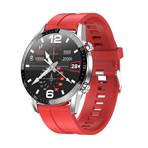56% DESCUENTO InnJoo Reloj Inteligente Hombre Smartwatch IJ Men Wath Atom Silver (Gel de sílice Naranja) Red