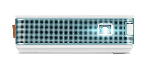 AOpen PV12 Powered by Acer (DLP LED Beamer (480p (854 x 480 píxeles), 700 lúmenes, 5.000:1, Contraste, Keystone, 1 Altavoz de 2 W, HDMI (HDCP), Color Blanco Verde, portátil/móvil