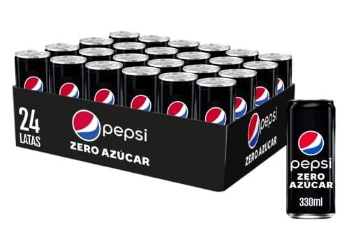 BUENA OFERTA 38% DESCUENTO Pepsi Zero Refresco de Cola, Zero Azúcar, 24 x 330ml