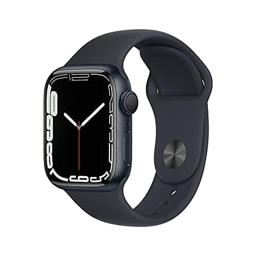 Apple Watch Series 7 (GPS, 41mm) Reloj Inteligente con Caja de Aluminio en Color Medianoche Correa Deportiva en Color Medianoche Talla única. Monitor de entreno, Resistencia alagua