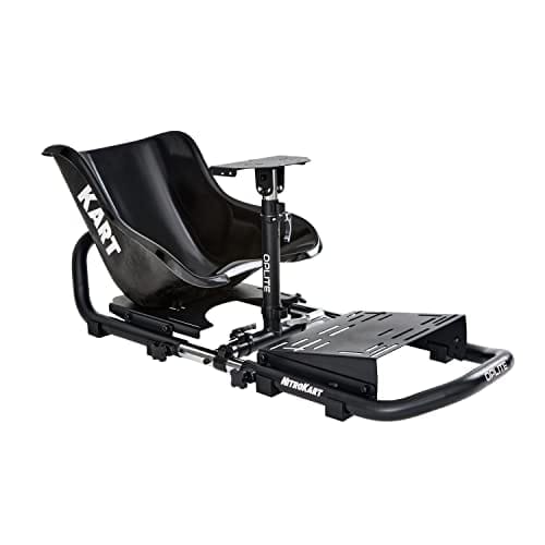 DESCUENTAZO 57% DESCUENTO NitroKart Cabina de simulación de carreras para niños y adultos desde 1m20 hasta 1m95, compatible con todas las marcas de volantes para PC y consola