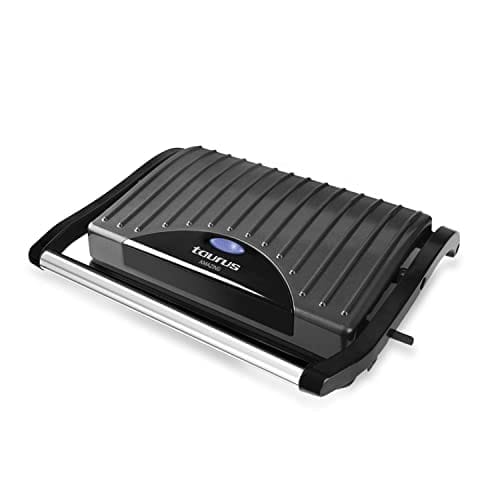 DESCUENTAZO 49% DESCUENTO Taurus Amazing GR1700 Sandwichera eléctrica de 700W, con placas grill antiadherentes, placa superior auto ajustable, asa toque frio, bloqueo placas, almacenaje vertical, negro
