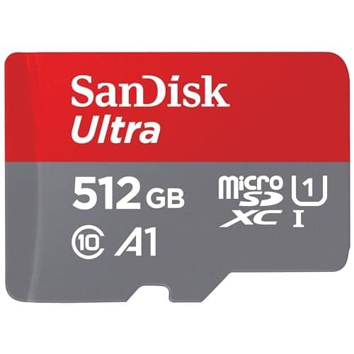 DESCUENTAZO 40% DESCUENTO SanDisk 512GB Ultra tarjeta microSDXC + adaptador SD hasta 150 MB/s con Clase A1 de rendimiento de las aplicaciones UHS I Class 10 U1