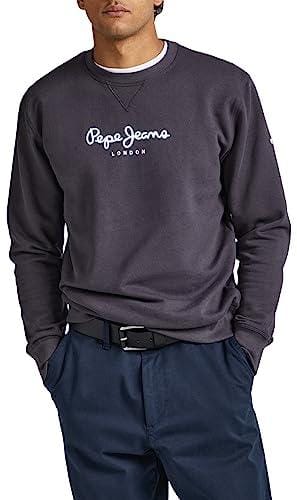 DESCUENTAZO 60% DESCUENTO Pepe Jeans Edward Crew Sweatshirt, Negro (Washed Black), L para Hombre