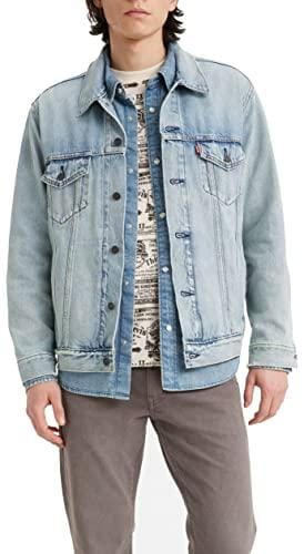 72% DESCUENTO Levi’s New Relaxed Fit Trucker Chaqueta Hombre, Huron Waves, M