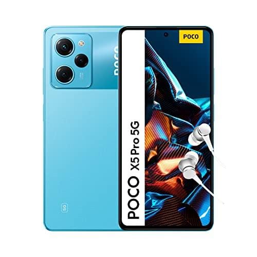 BUENA OFERTA 29% DESCUENTO POCO X5 Pro 5G Smartphone de 6+128GB, Pantalla de 6.67” 120Hz FHD+ POLED, Snapdragon 778G, Camara pro grade 108MP, 5000mAh, NFC, Azul (Versión ES + 3 años de garantía)