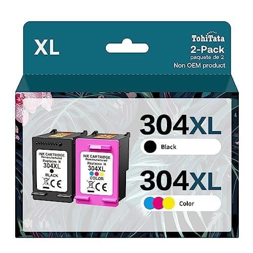TohiTata 304XL Cartuchos de Tinta Remanufacturado para HP 304 XL,Negro y Tricolor, Alta Capacidad,Compatible con HP Envy 5010 5020 5030 5032, DeskJet 2620 2630 3720 3730 3750 3760 3762 3764