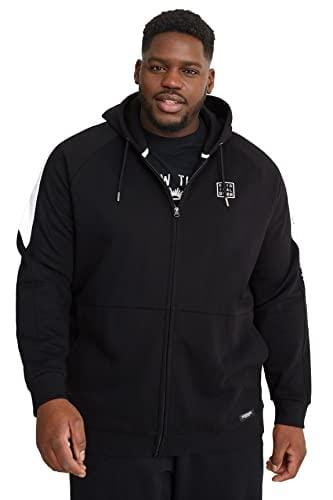 70% DESCUENTO C&A Hombre Sudadera Abierta con Capucha Negro 3XL