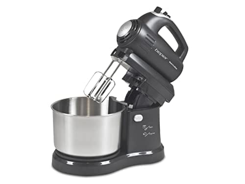 OFERTÓN SUPREMO 70% DESCUENTO Batidora con cuenco giratorio de 5 velocidades, negro/inoxidable, 2,8 L, 300 W