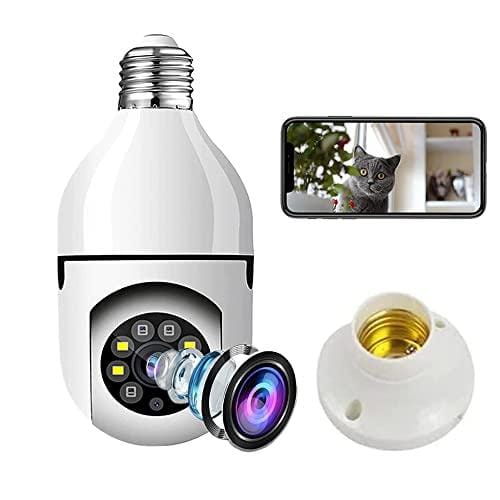 OFERTÓN SUPREMO 78% DESCUENTO Cámara de monitoreo Bombillas Wi Fi, monitoreo de cúpula 360 Grados en Interiores y Exteriores, Cámara visión Nocturna Alta definición, Cámara de monitoreo casa Inteligente 1080p Bulb Camera