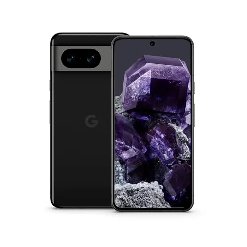 Google Pixel 8 Smartphone Android libre con Cámara Pixel avanzada, batería con autonomía de 24 horas y potentes funciones de seguridad Obsidiana, 128GB