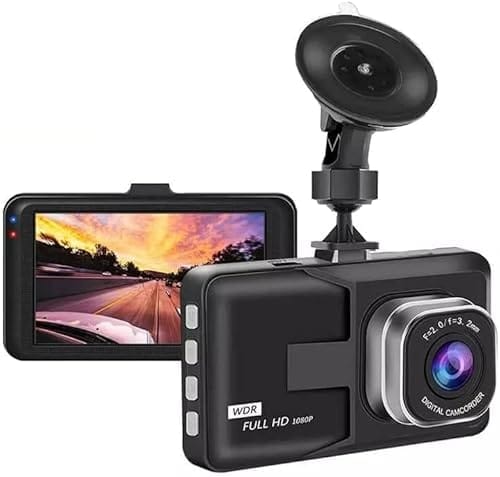 OFERTÓN SUPREMO 80% DESCUENTO ZJMD Cámara de Coche, 1080P Dashcam, Pantalla de 3 Pulgadas, Coche con Modo de Estacionamiento, 170° Gran Angular, Detección de Movimiento, Sensor G, Grabación en Bucle, WDR