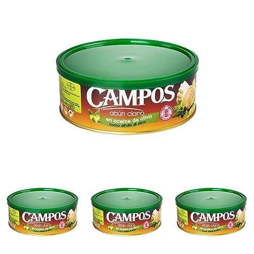 OFERTÓN SUPREMO 70% DESCUENTO Campos Conservas De Atún Claro En Aceite De Oliva, 750 g (Paquete de 4)