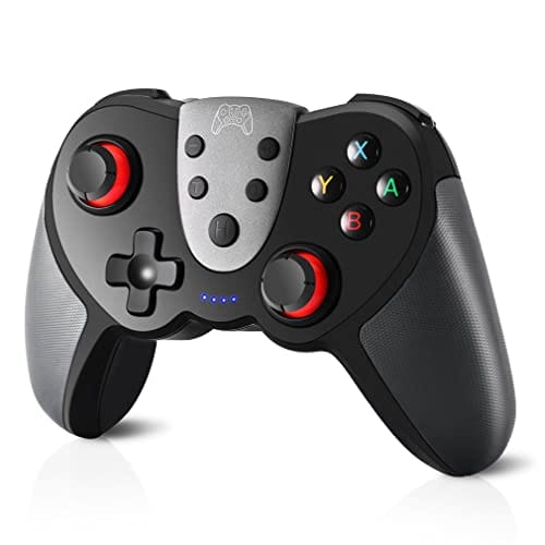 Jigerjs Mando pc inalambrico, Mando Nintendo Switch, Gamepad pc,Compatible con PC, computadora portátil, Steam, Raspberry Pi, TV, con función NFC, Batería de Larga duración