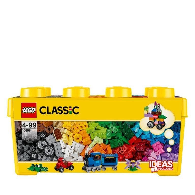 Caja de Ladrillos Mediana LEGO Classic 10696 Base Verde, Coches y Animales de Juguete (484 piezas) | Miravia