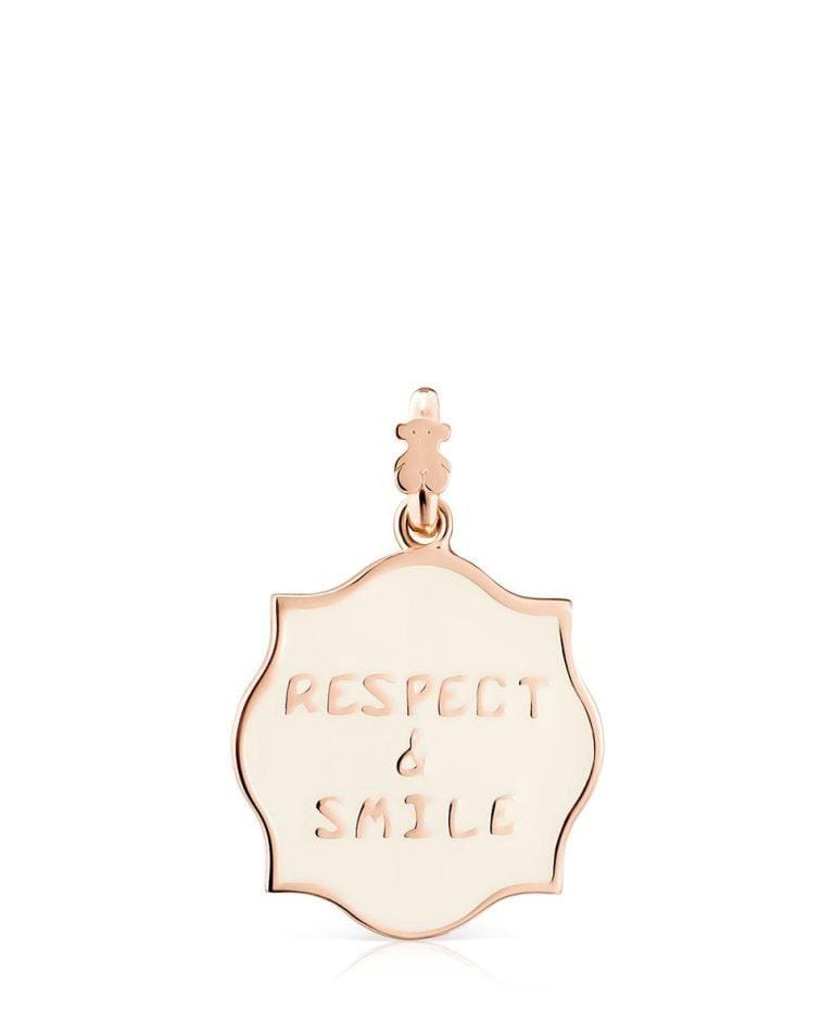 Colgante Medallions Respect & Smile con baño de oro 18 kt sobre plata con esmalte · Tous