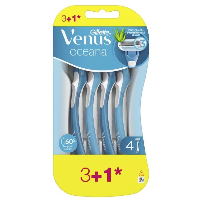 Gillette Venus Oceana maquinillas de depilación para mujer desechables, 4 unidades | Miravia