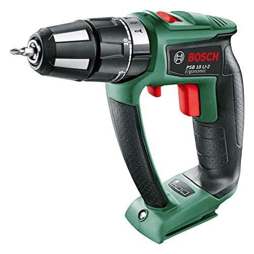 DESCUENTAZO 54% DESCUENTO Bosch Home and Garden Taladro atornillador de percusión a batería PSB 18 LI 2 Ergonomic en caja cartón (sin ni cargador, punta atornillar, Sistema V, 2,5 Ah)