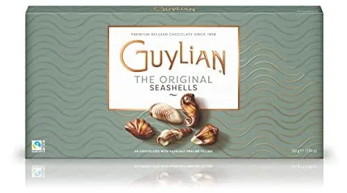 Guylian Bombones Chocolate Belga, Chocolates rellenos de Praliné de Avellanas, Caja de Bombones forma Concha Marina, 44 unidades 500 g