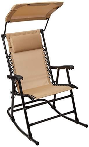 Amazon Basics – Balancín plegable con toldo, Beige