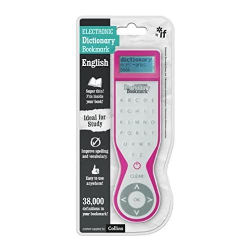 DESCUENTAZO 54% DESCUENTO IF Electronic Dictionary Bookmark Single Language Definitions English, Pink