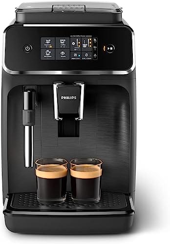 DESCUENTAZO 45% DESCUENTO Philips Macchina da caffè automatica Series 2200, 2 bevande, Pannarello classico, Macine 100% ceramica, Display touch intuitivo, Filtro AquaClean, My Coffee Choice, Nero Lucido (EP2220/10)