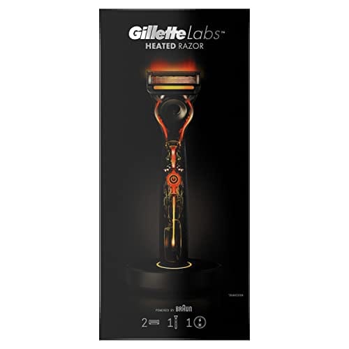 OFERTÓN SUPREMO 69% DESCUENTO GilletteLabs Heated Razor Para Hombre Kit básico Con maquinilla de afeitar + cuchilla de recambio + base de carga + enchufe inteligente