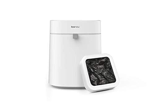 BUENA OFERTA 31% DESCUENTO TOWNEW T Air Lite Cubo de Basura Inteligente, Sella la Bolsa automáticamente, Cero Contacto, 16,6 litros, Blanco