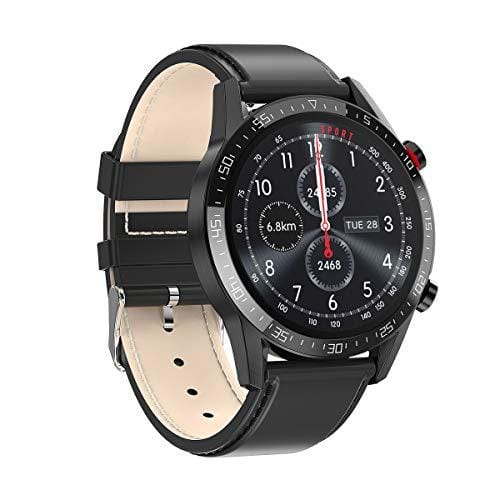 55% DESCUENTO InnJoo Reloj Inteligente Hombre Smartwatch IJ Men Wath Atom Negro (Cuero Negro)