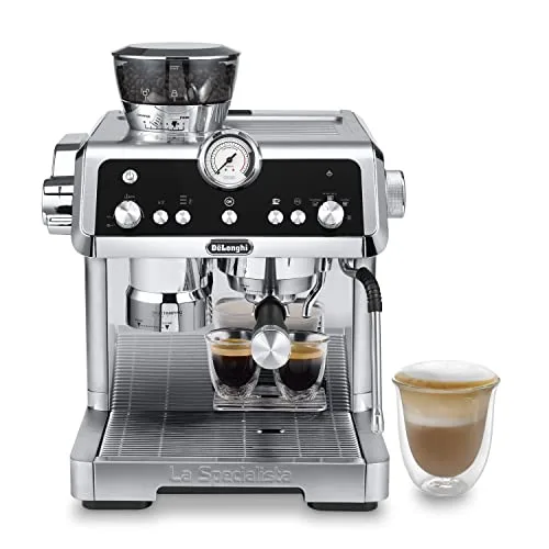 BUENA OFERTA 30% DESCUENTO De’Longhi Perfetto Specialista Prestigio, Máquina de Café Espresso y Cappuccino con Bomba, Máquina de Café en Grano, EC9355.M, Metal/Negro