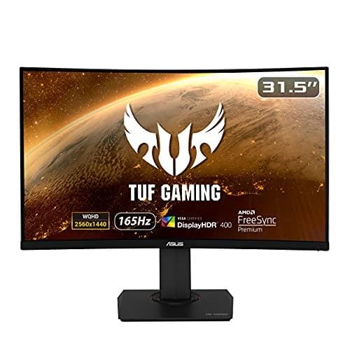 DESCUENTAZO 56% DESCUENTO ASUS TUF VG32VQR Monitor Gaming de 31.5″ WQHD (2560×1440, WLED/VA, 16:9, Curvo 1800R, HDMI x2, DisplayPort, 165 Hz, 1 ms (MPRT), ELMB, Adaptive Sync, Freesync Premium, DisplayHDR 400), Negro