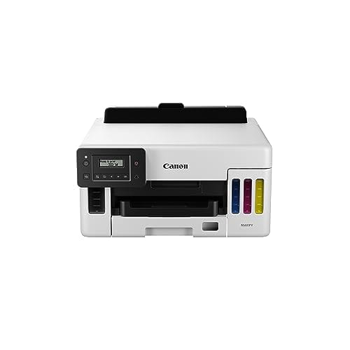 DESCUENTAZO 62% DESCUENTO Canon Maxify GX5050 Megatank, Impresora Compacta, Sistema de Inyección de Tinta, Depósitos de Tinta Rellenables, WiFi, Pantalla LCD, Capacidad 350 Hojas, Impresión de Alta Velocidad, Blanco