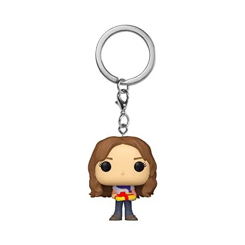 Funko Pop! Keychain: Harry Potter Holiday Hermione Granger Minifigura de Vinilo Coleccionable Llavero Original Relleno de Calcetines Idea de Regalo Mercancia Oficial Movies Fans