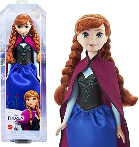 Disney Frozen 2 Anna viajera Muñeca con look de viaje, juguete +3 años (Mattel HLW49)